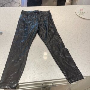 Faux Leather Straight Pants